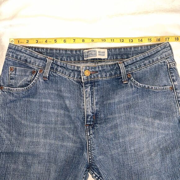 Women's Bootcut Jeans Levi's Signature Mid Rise Tag 16 M measured Size 34x30 - Picture 12 of 15